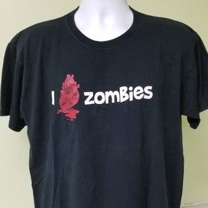 Men's Large T-Shirt - "I Love (Heart) Zombies